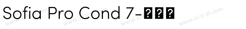 Sofia Pro Cond 7字体转换